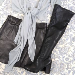 Black OTK Vegan Boots, Catherine Malandrino